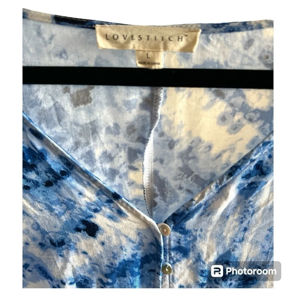 LOVESTITCH Claudia boho tie-dye top women’s size Large - Picture 2 of 5